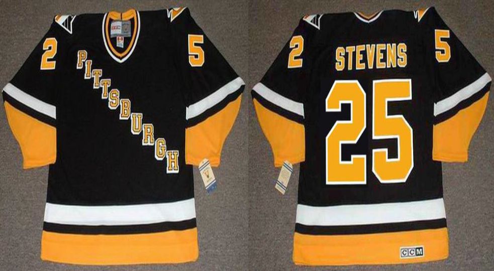 2019 Men Pittsburgh Penguins 25 Stevens Black CCM NHL jerseys1